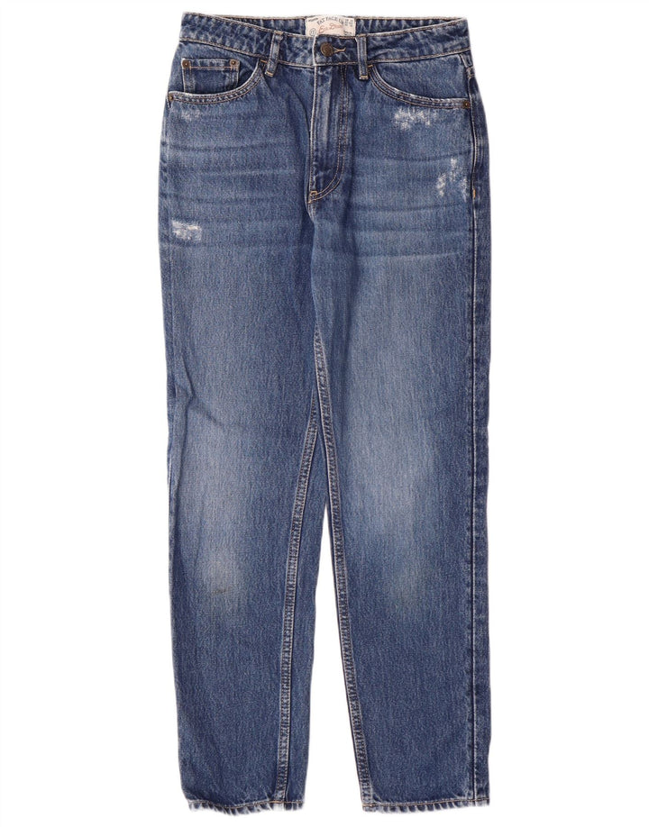 FAT FACE Damen Mom Jean Distressed Slim Jeans UK 6 XS W26 L26 Blaue Baumwolle