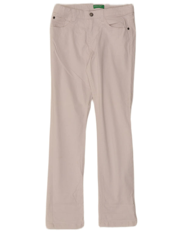 Benetton Slim-Jeans für Mädchen, 11–12 Jahre, 2XL W28 L29, weiße Baumwolle