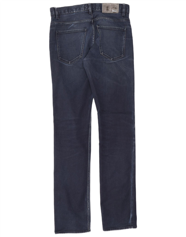 Hugo Boss Herren Slim Jeans W30 L32 Blaue Baumwolle