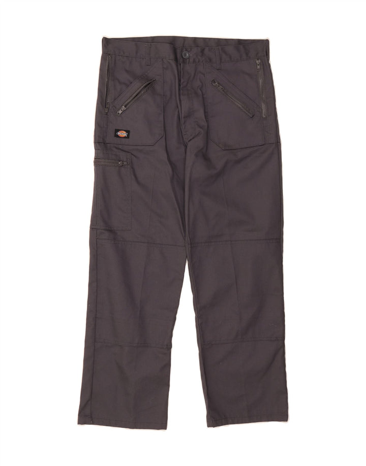 DICKIES Womens Straight Cargo Trousers W34 L30 Grey Polyester Vintage Dickies and Second-Hand Dickies from Messina Hembry 