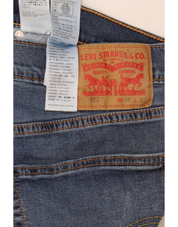 Levi's Herren 512 Slim Tapered Jeans W36 L32 Blaue Baumwolle
