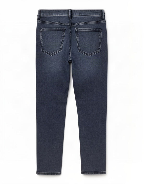 Marks & Spencer Damen-Cropped-Jeans UK 14 Large W30 L25 Marineblaue Baumwolle