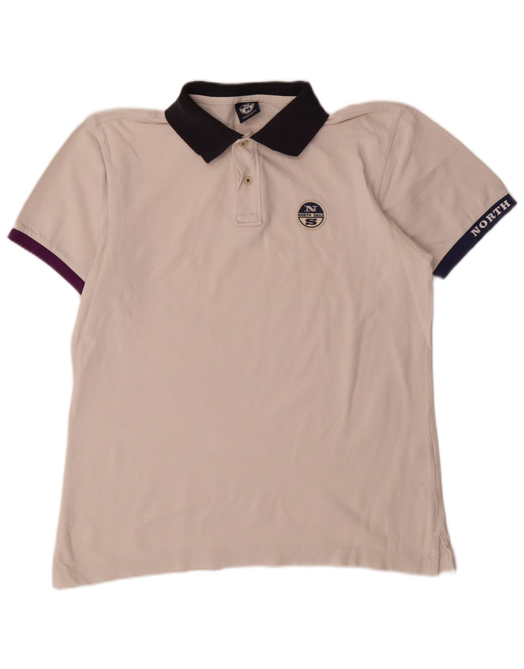 North Sails Herren Rugby-Poloshirt aus mittelweißer Baumwolle
