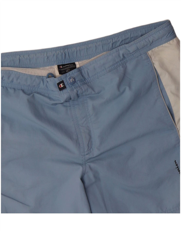 Champion Herren-Badeshorts, groß, blaues Farbblock-Polyester