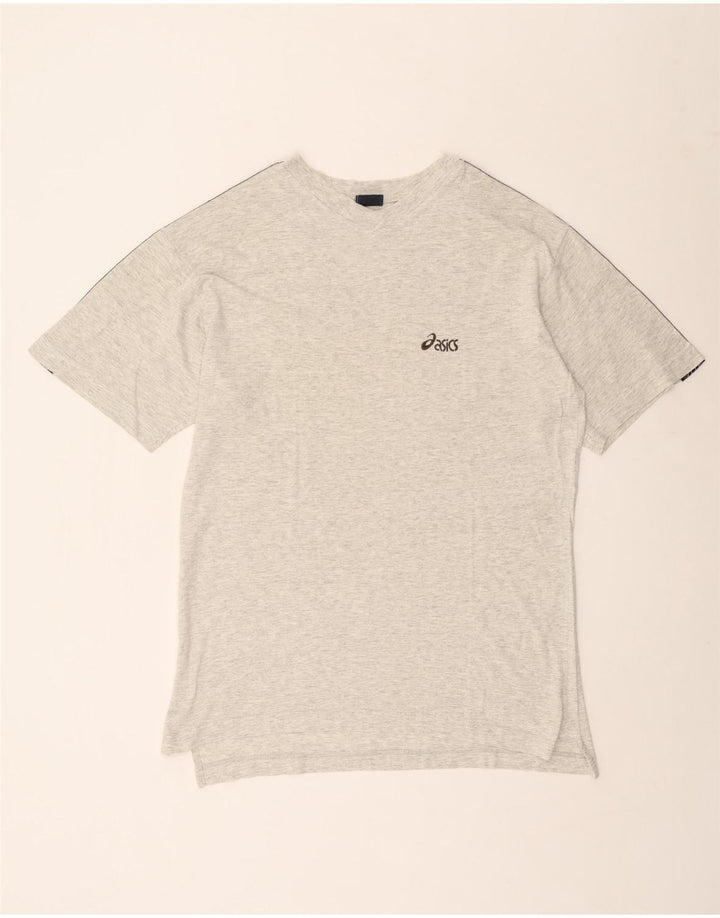 Asics Herren Grafik-T-Shirt-Oberteil, groß, grau gefleckt
