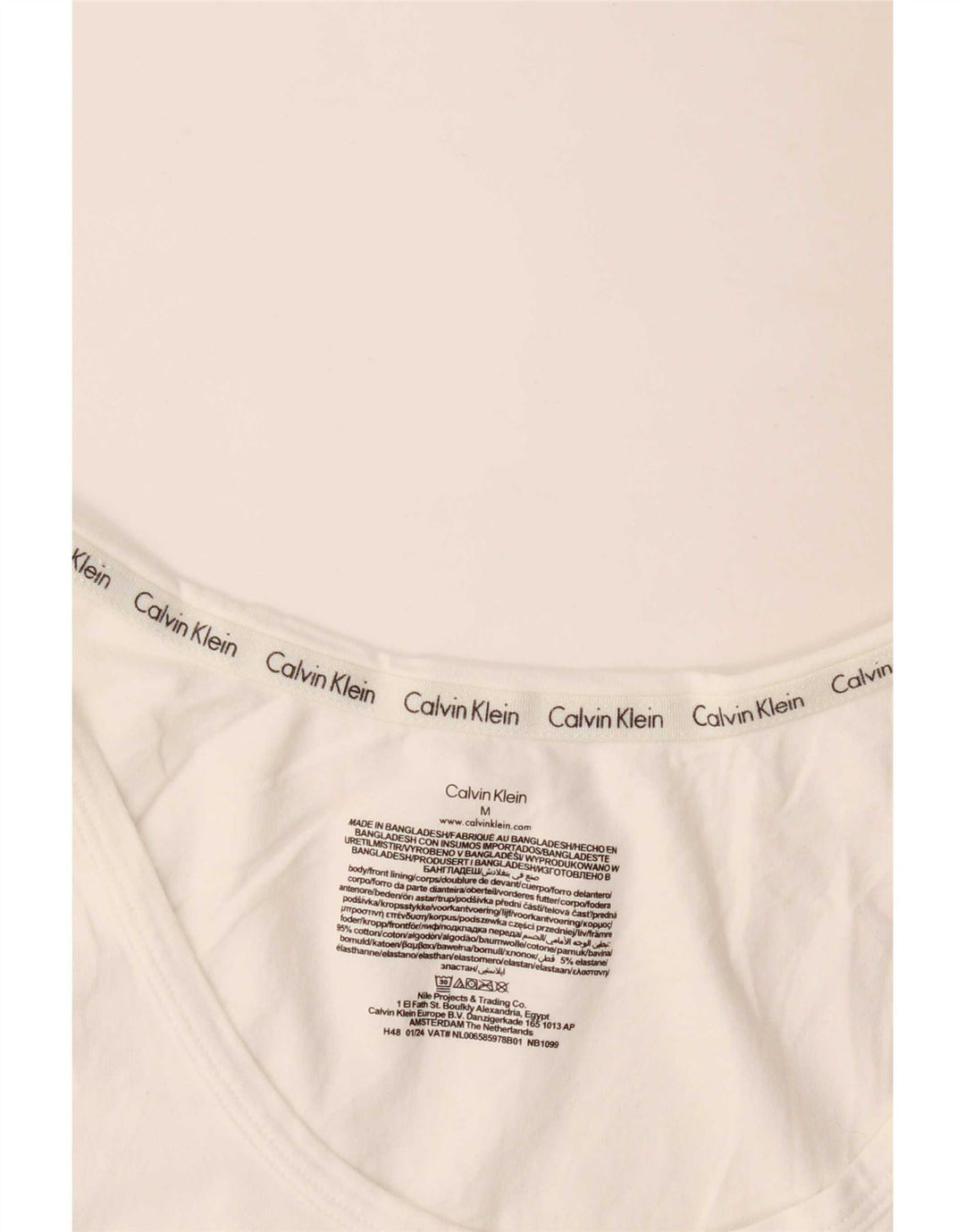 Calvin Klein Herren-Trägershirt aus mittelweißer Baumwolle