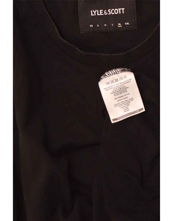 LYLE & SCOTT Herren T-Shirt Top XL Schwarz Baumwolle