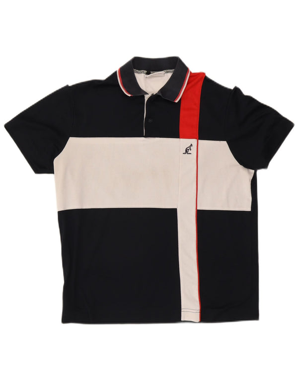 AUSTRALIAN L'ALPINA Herren-Poloshirt IT 50 Medium Navy Blue Colourblock