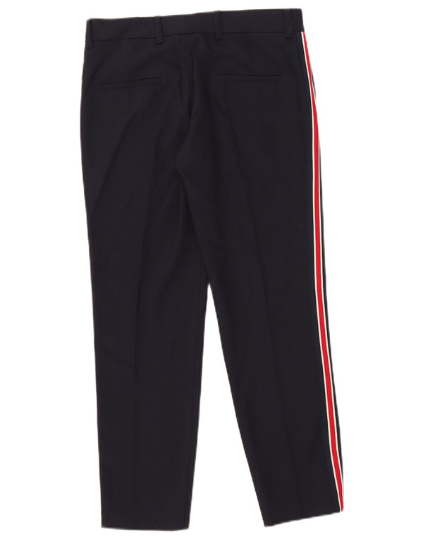 Zara Damen Slim Anzughose EU 34 2XS W24 L26 Marineblau gestreift