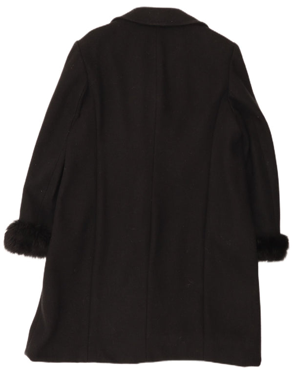 Giole Damen Zweireihiger Mantel UK 14 Medium Schwarz