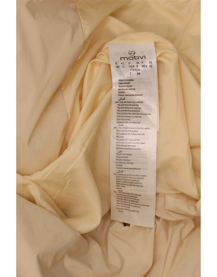 MOTIVI Wattierter Damenmantel mit Kapuze, UK 12, mittelbeigefarbenes Polyester