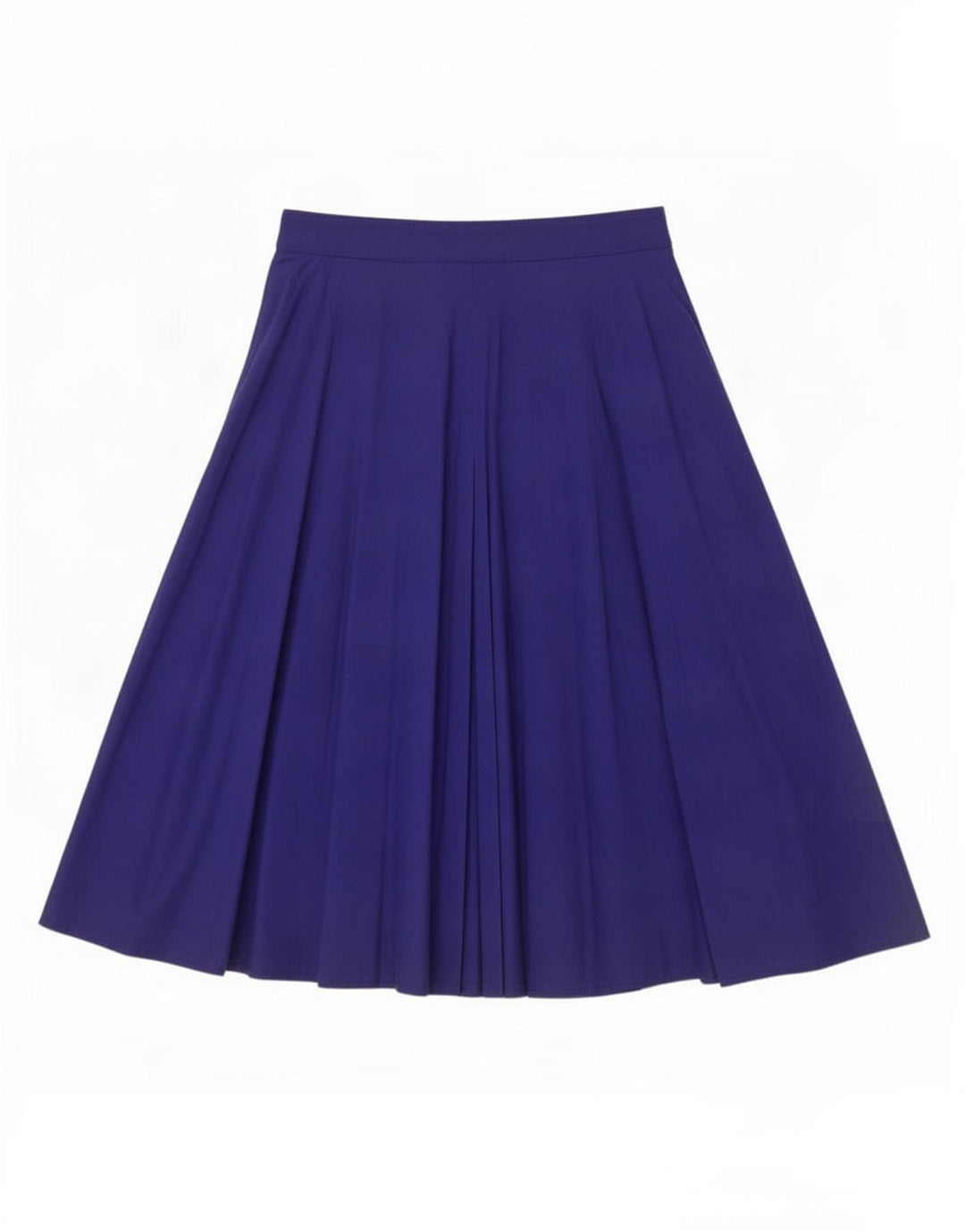 Vintage Damen ausgestellter Rock IT 44 Medium L28 Blaue Baumwolle