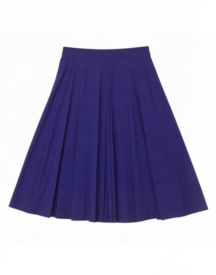 Vintage Damen ausgestellter Rock IT 44 Medium L28 Blaue Baumwolle