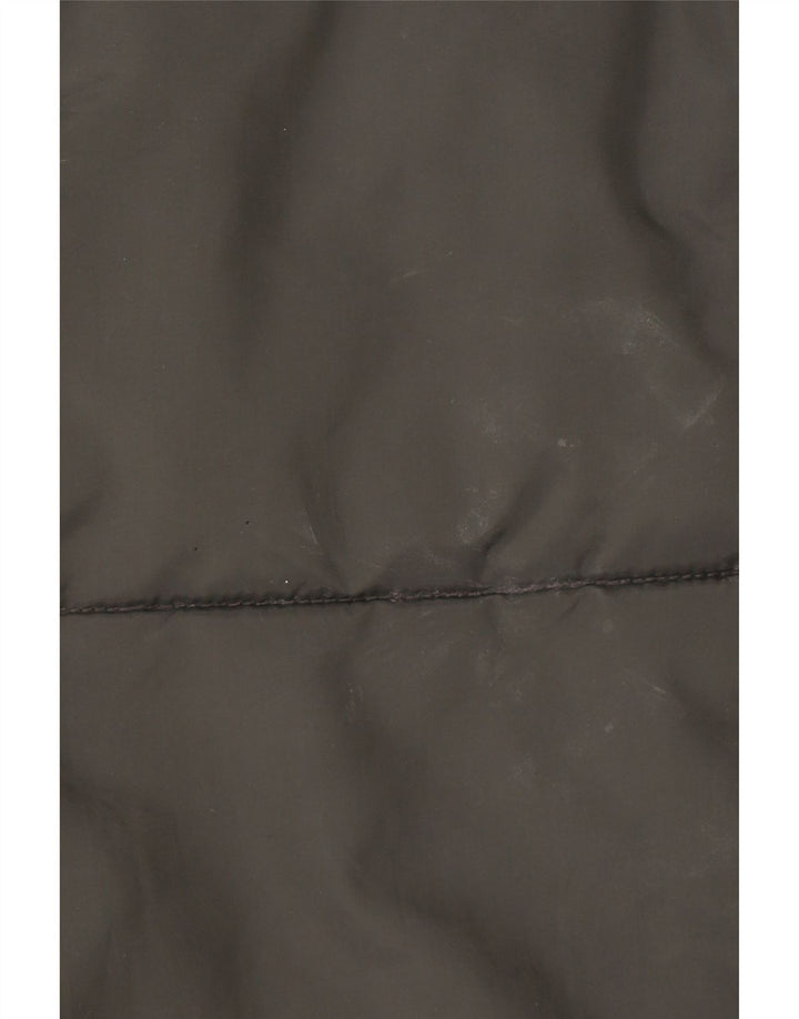 G-STAR Wattierter Damenmantel mit Kapuze, UK 10, Größe S, Grün, Farbblock-Polyester