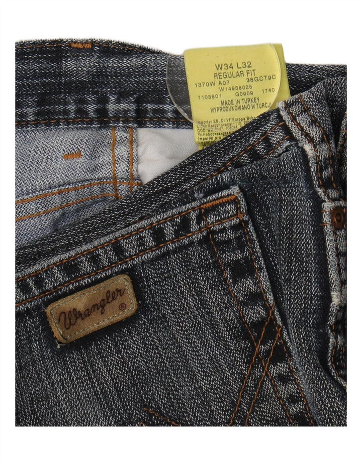 Wrangler Herren-Jeans mit normaler Passform, gerade Passform, W34, L32, Blau, Baumwolle