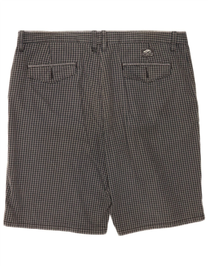 Vans Herren-Chinoshorts W36, große graue Gingham-Baumwolle