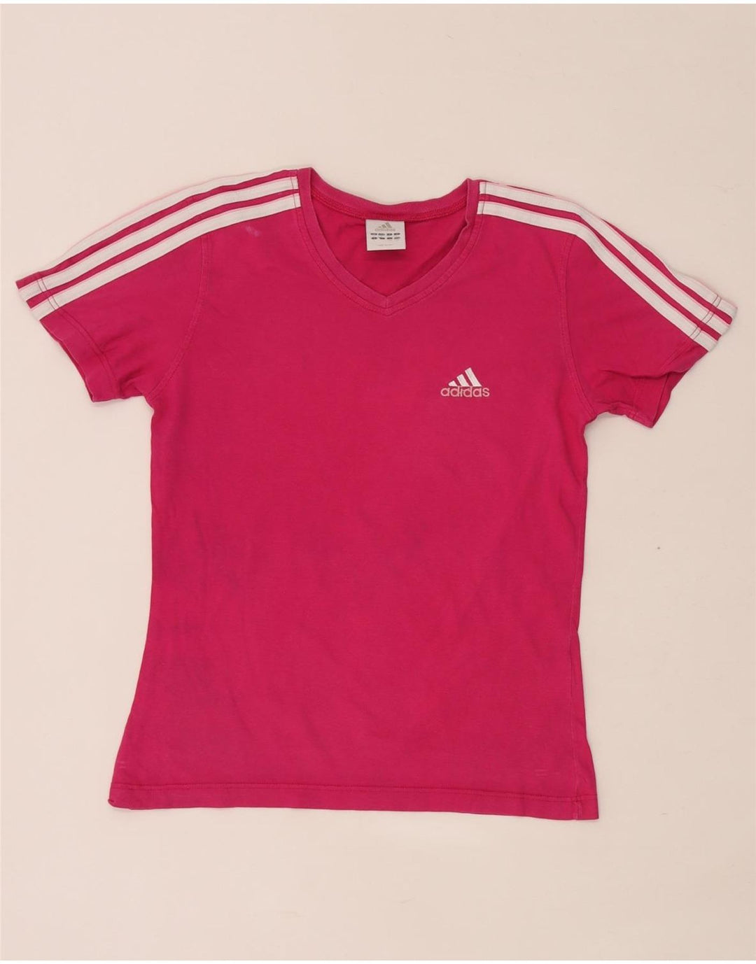 Adidas Damen T-Shirt Top UK 14 Large Pink