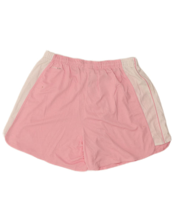 ADIDAS Damen Climalite Sport Shorts UK 14 Large Pink Colourblock