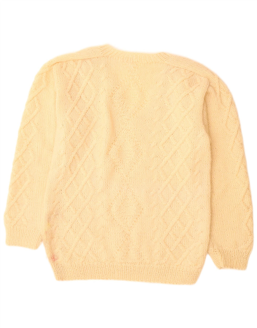 Vintage Herren V-Ausschnitt Pullover Pullover Groß Beige