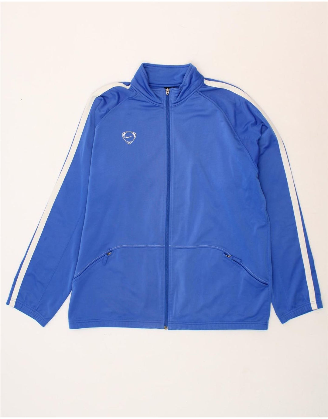 NIKE Mens Tracksuit Top Jacket UK 44/46 XL Blue Polyester Vintage Nike and Second-Hand Nike from Messina Hembry 