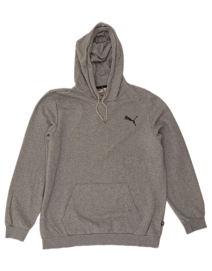 PUMA Herren Kapuzenpullover, groß, graue Baumwolle