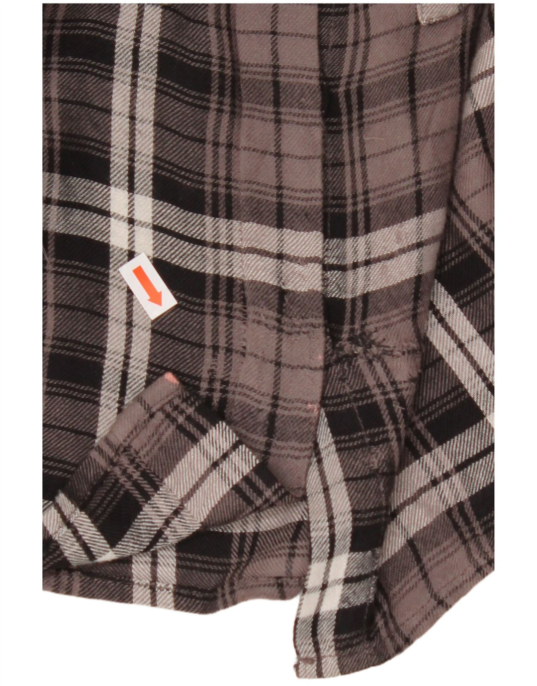 BENETTON Damen-Flanellhemd in Übergröße, UK 10, klein, braun kariert, Viskose