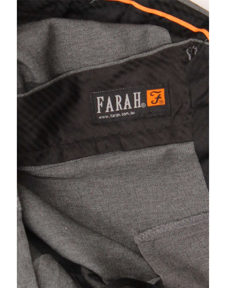 Farah Herren-Anzughose, gerade, W46, L27, grau, Polyester