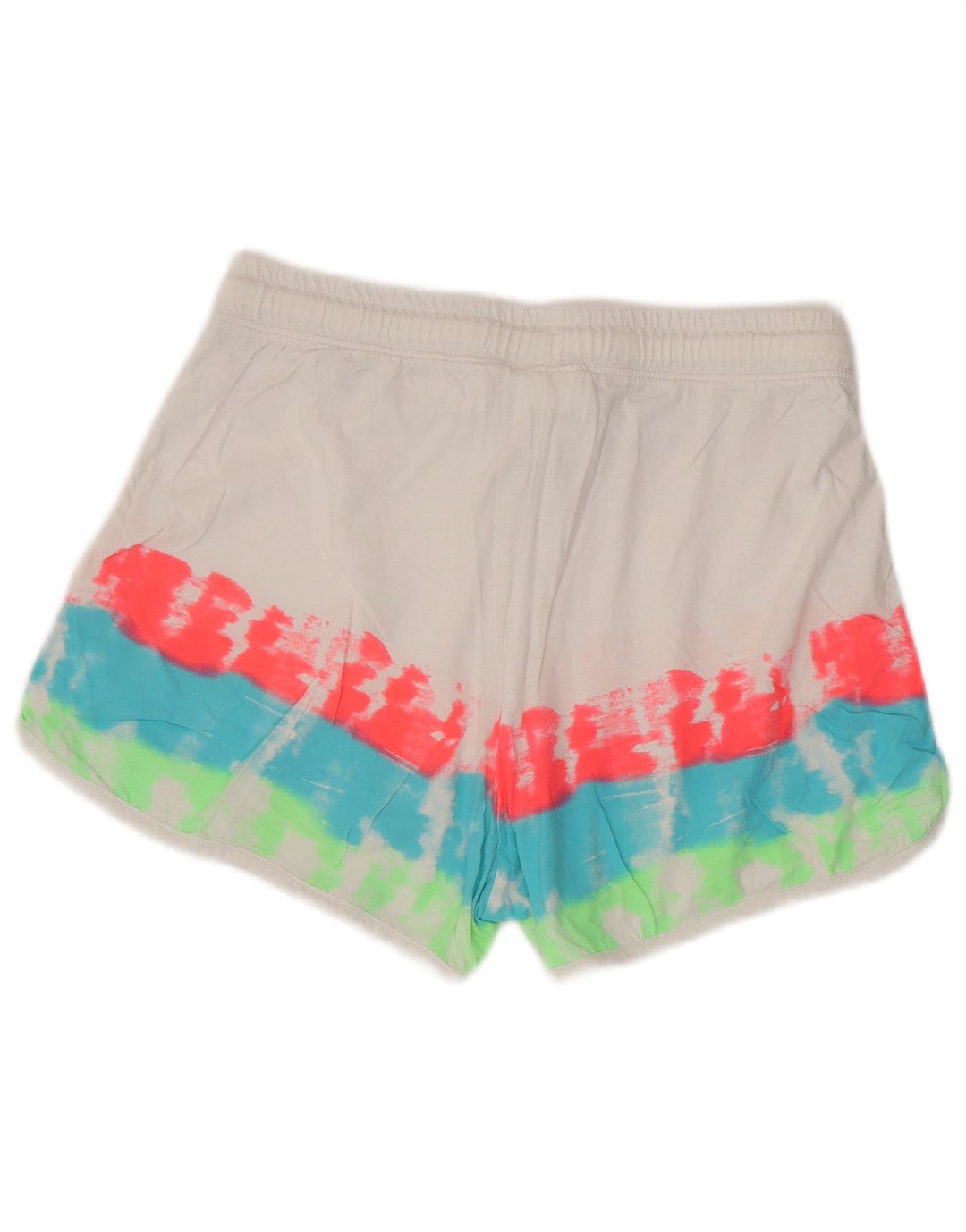 CHAMPION Damen-Sportshorts UK 12 Mittelweiße Batik-Baumwolle