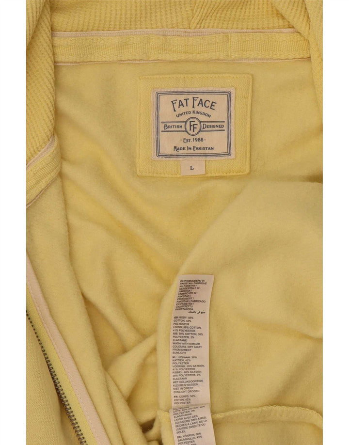 Fat Face Herren-Kapuzenpullover mit Reißverschluss, groß, gelbe Baumwolle