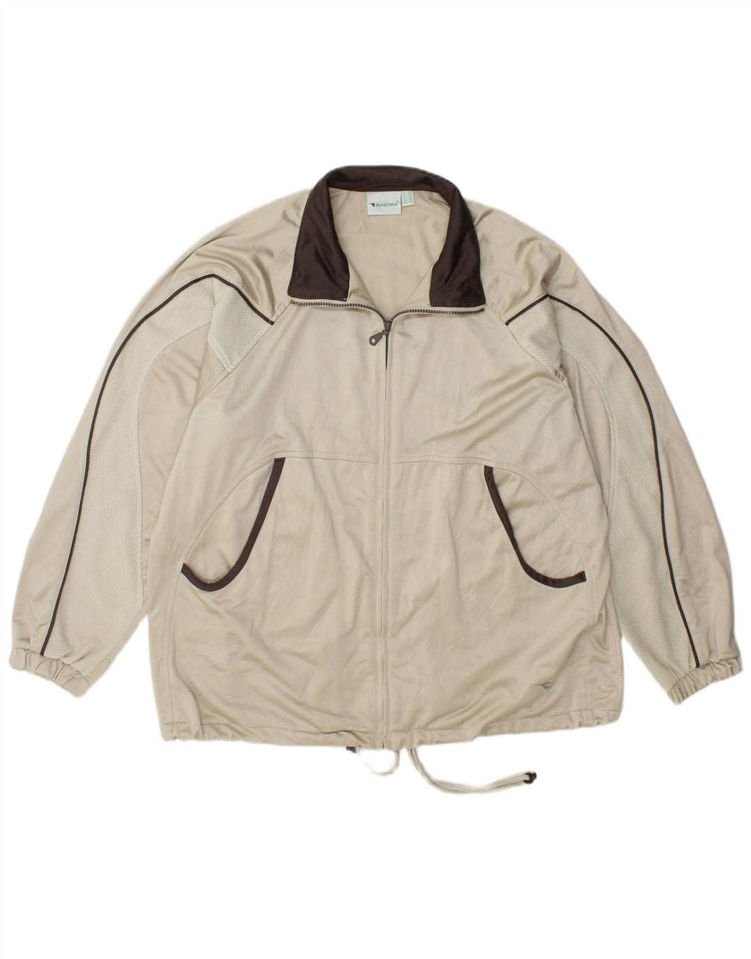 DIADORA Übergroße Trainingsjacke für Damen, UK 16, Größe L, grün, Polyester