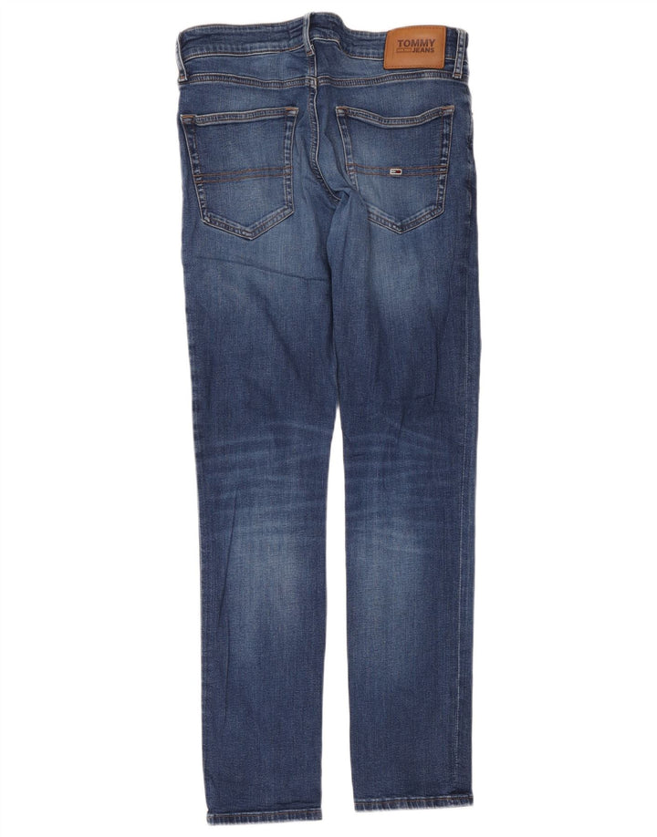 Tommy Hilfiger Herren Slim Jeans W32 L32 Blaue Baumwolle