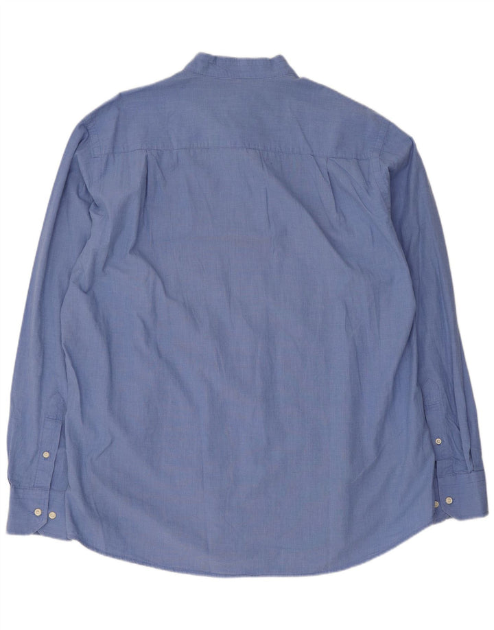 Charro Herrenhemd XL, blaue Baumwolle