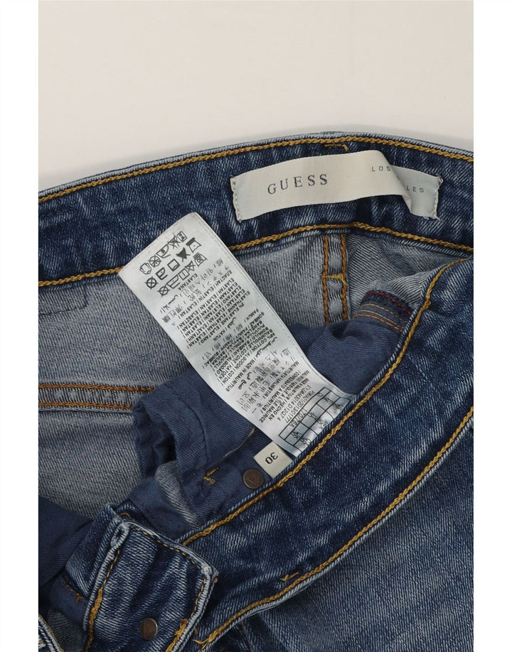Guess Herren Slim Jeans W30 L34 Blaue Baumwolle