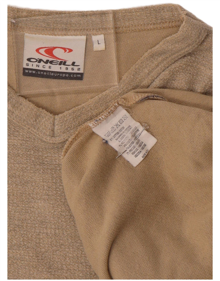 O'Neill Herren-Top, langärmelig, groß, beige, Baumwolle