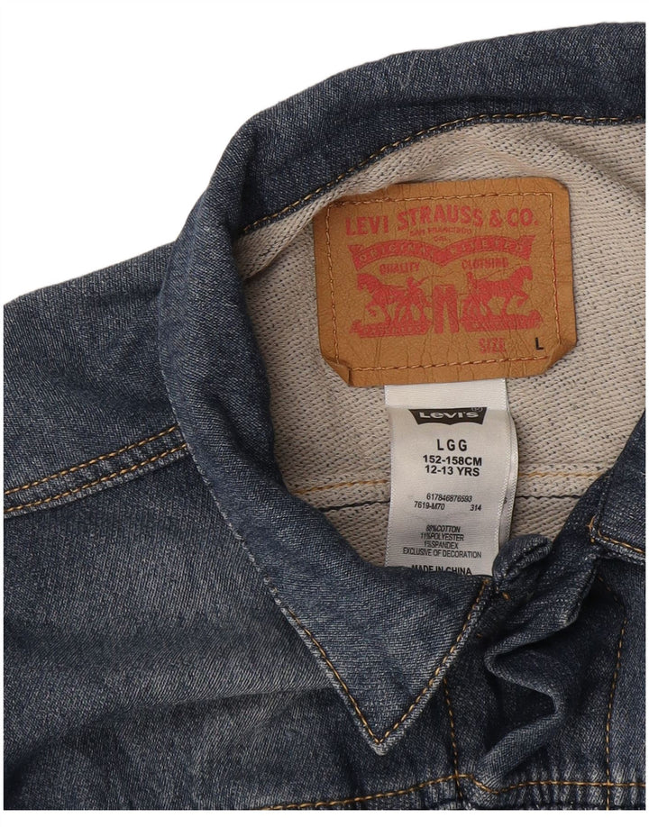 Levi's Jeansjacke für Jungen, 12–13 Jahre, groß, blaue Baumwolle