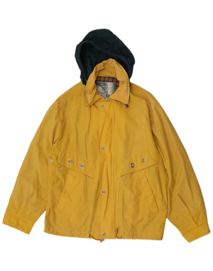Polbot Herren-Regenjacke mit Kapuze, UK 38, Mittelgelb, Polyester