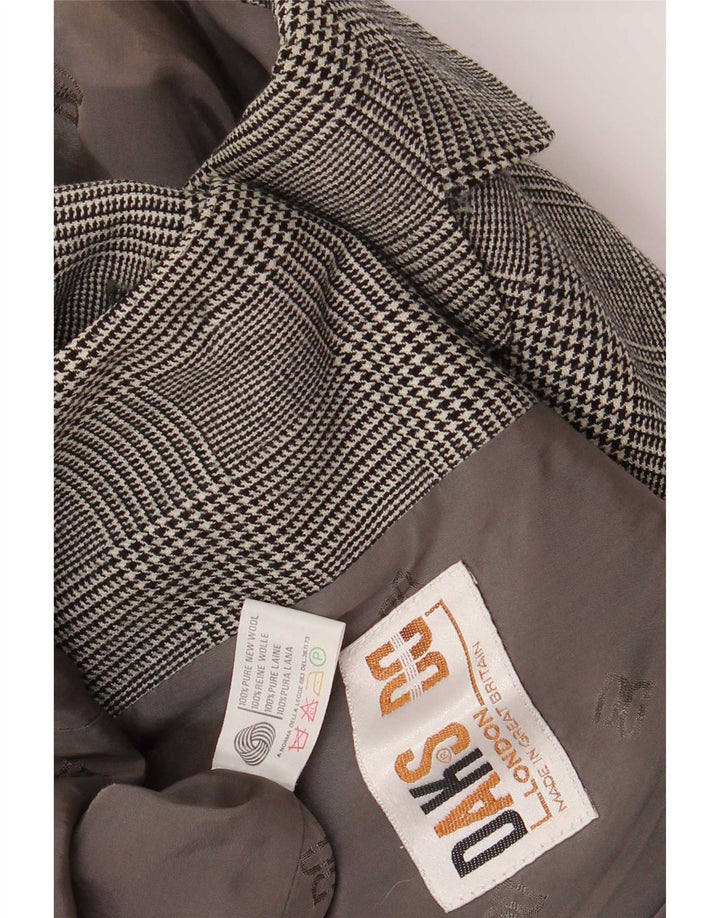 Dack's Damen-Blazer mit 2 Knöpfen, UK 14, mittelgrau, Hahnentritt-Klassiker