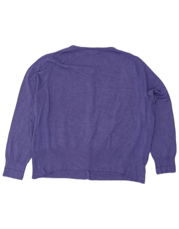 Marks & Spencer Damen Strickjacke UK 24 4XL Lila Viskose