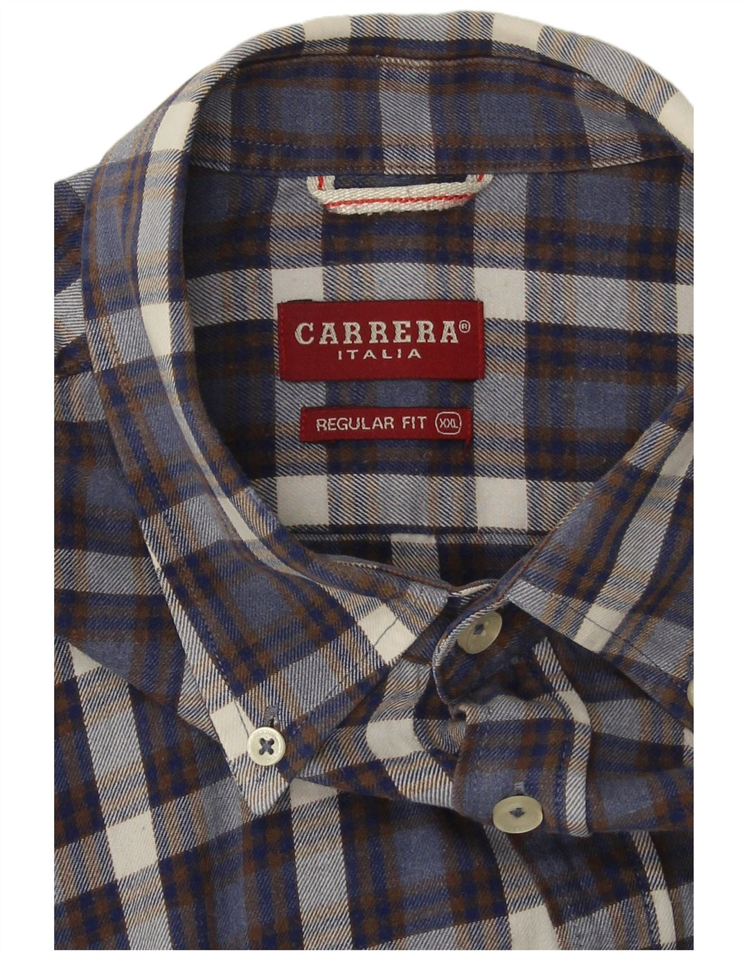 Carrera Herren Regular Fit Flanellhemd 2XL Marineblau kariert