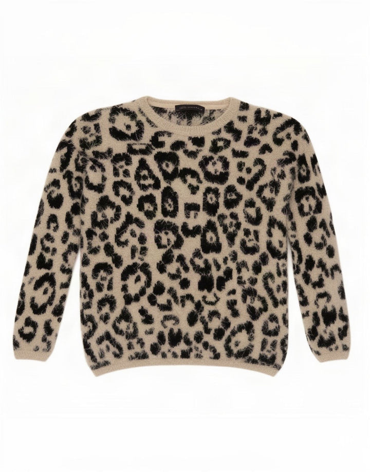 Marks & Spencer Damen Pullover mit Rundhalsausschnitt, Gr. 8, Beige