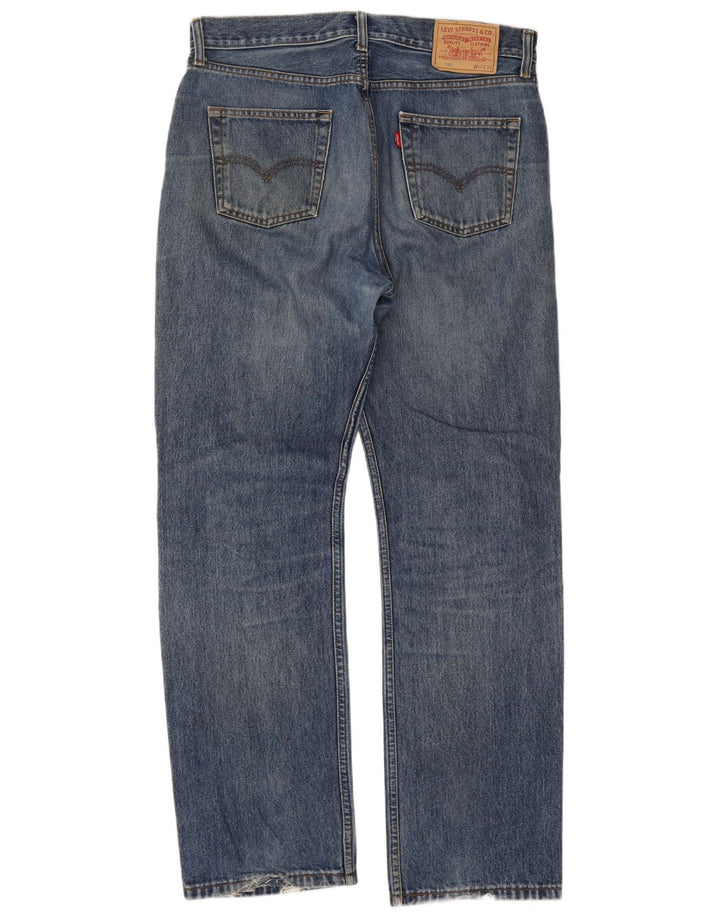 Levi's Herren 751 Straight Jeans W34 L32 Blaue Baumwolle