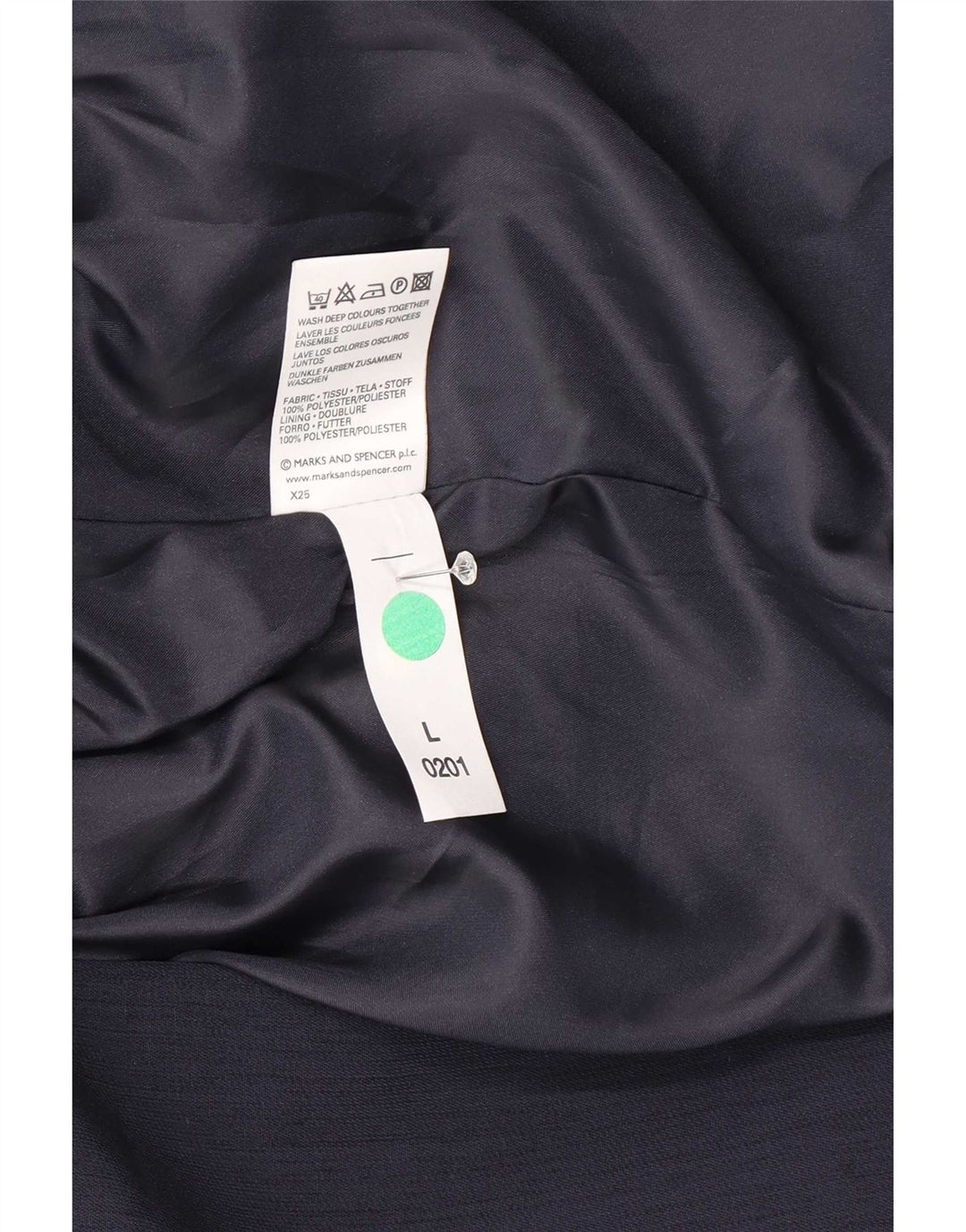 Marks & Spencer Damen Blazer Jacke UK 14 Large Marineblau Polyester