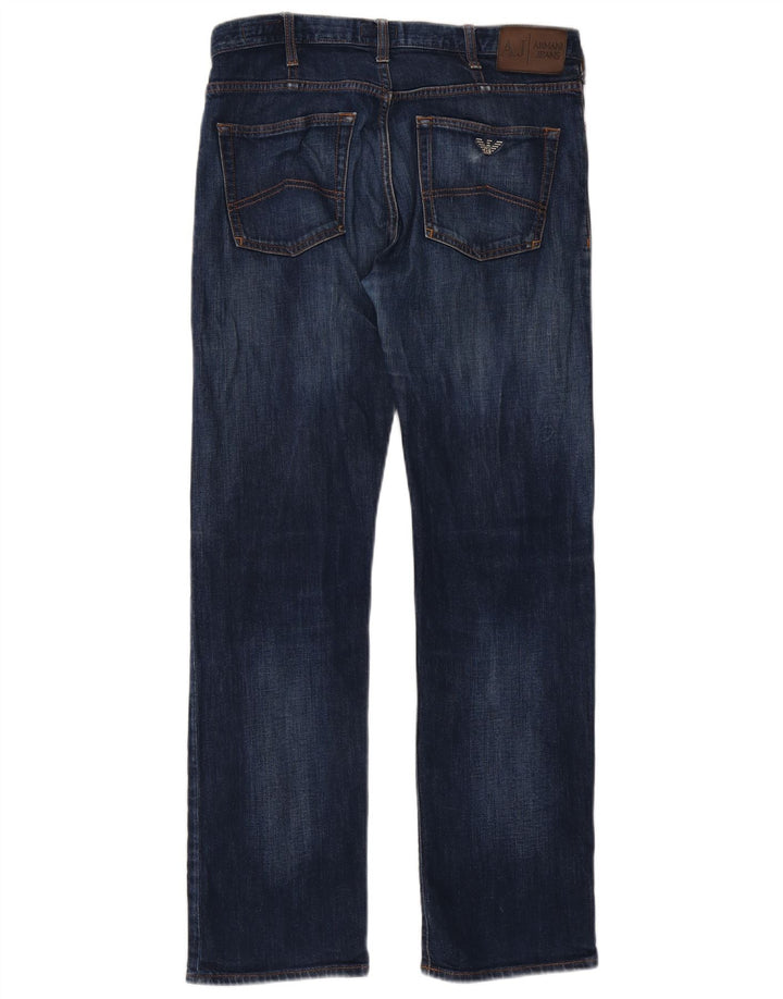 Armani Damen Regular Fit Straight Jeans W32 L31 Blaue Baumwolle