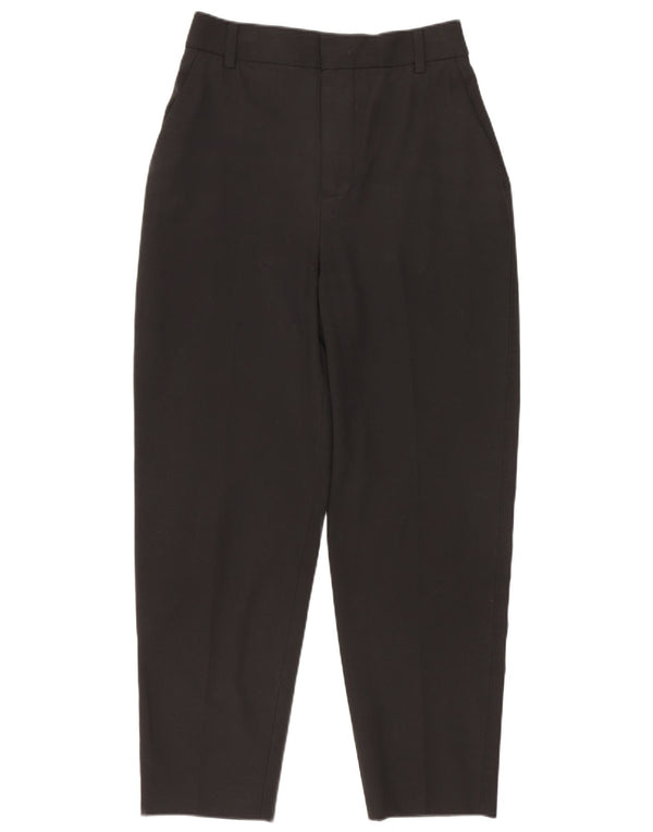 Zara Damen Anzughose mit hoher Taille, schmal zulaufend, EU 32, 2XS, W22, L24, Schwarz