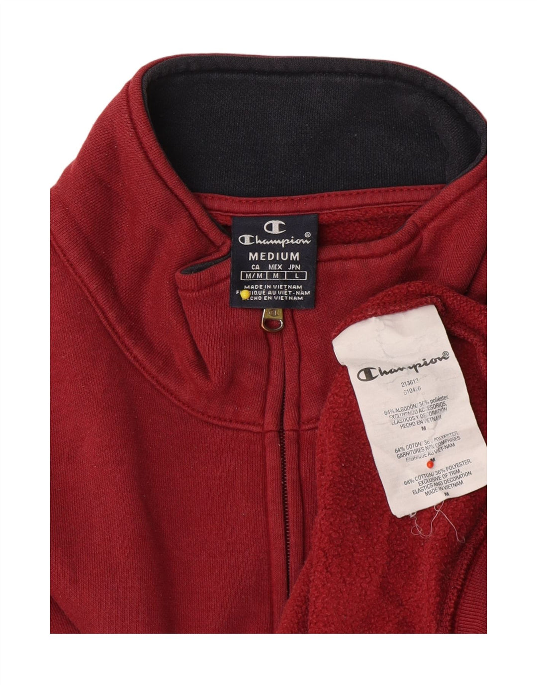 Champion Herren-Trainingsanzug-Top-Jacke aus mittelroter Baumwolle