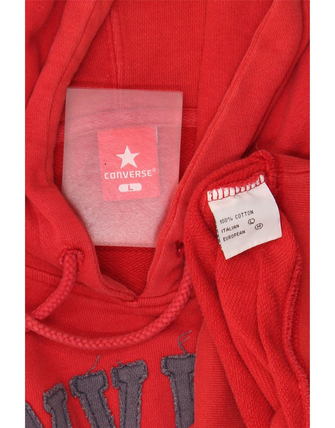 Converse Herren-Kapuzenpullover mit Grafik, groß, aus roter Baumwolle