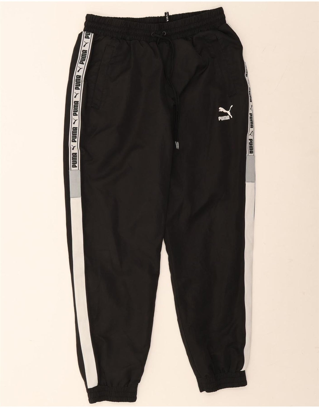 Puma Herren-Trainingshose mit Grafik, mittelgroß, Schwarz, Farbblock