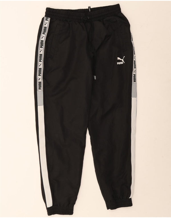 Puma Herren-Trainingshose mit Grafik, mittelgroß, Schwarz, Farbblock
