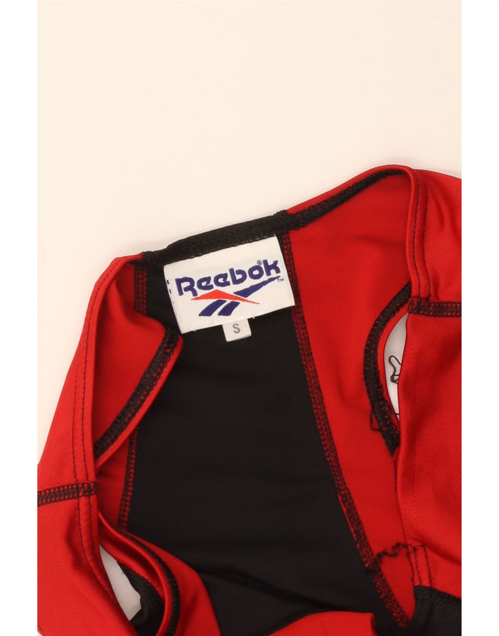 Reebok Damen Bademode UK 10 Small Schwarz Colourblock Polyester