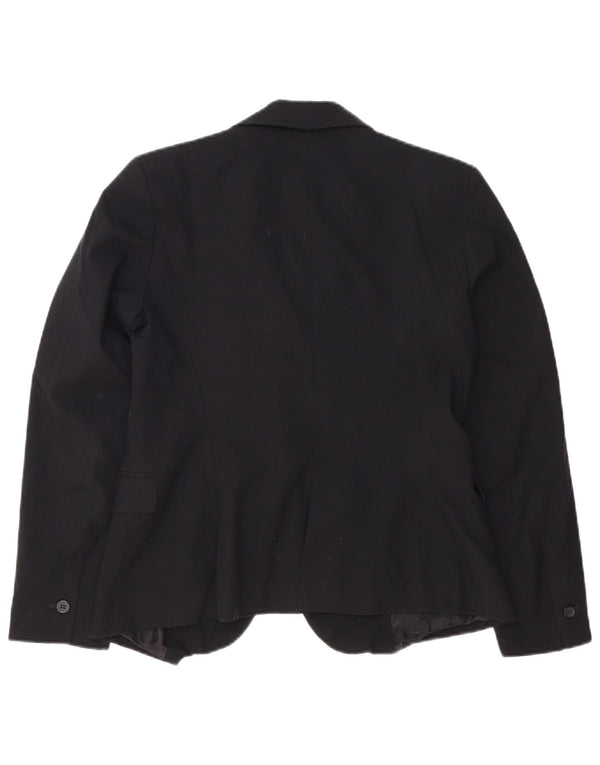 Zara Damen-Blazer mit 1 Knopf, übergroß, EU 38, Größe S, Schwarz, Polyester